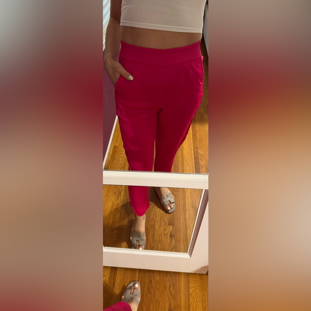 ZARA - WOMEN’S HOT PINK SATIN PANTS - SIZE XS - Picture 10 of 16